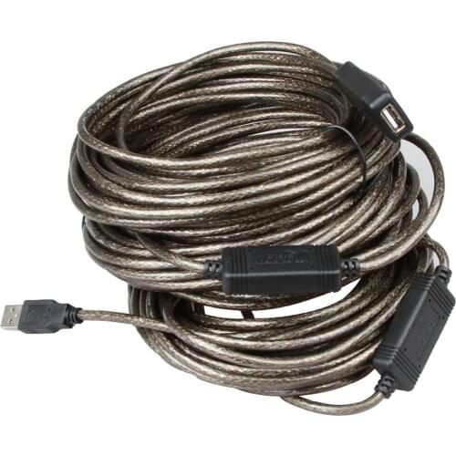 Premium Active USB Extension Cable 30M with Built-in Signal Booster Chipset for Far Away Webcam/wifi Antenna/phone Charging100ft