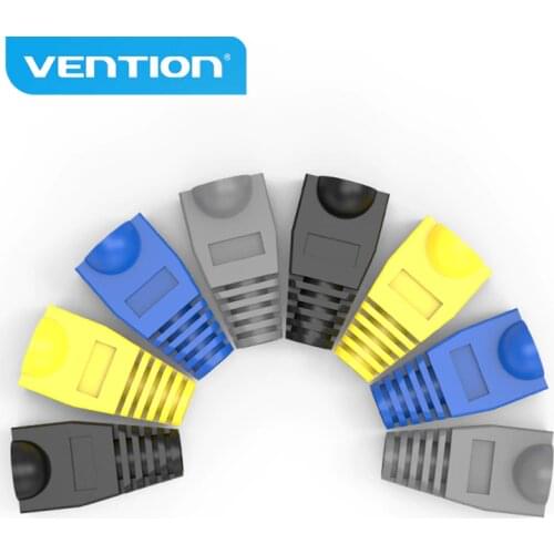 Vention RJ45 Strain Relief Boots Ethernet RJ45 Connector Boots Plug Cover 50PCS RJ45 Boots Cap Cover for CAT5E/6 Ethernet Cable