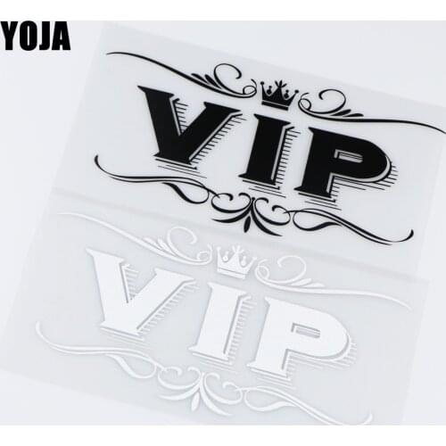 YOJA 20X10.2CM VIP Vinyl Car Sticker Fashion Decal Creative Decor Art Cartoon Style ZT2-0107