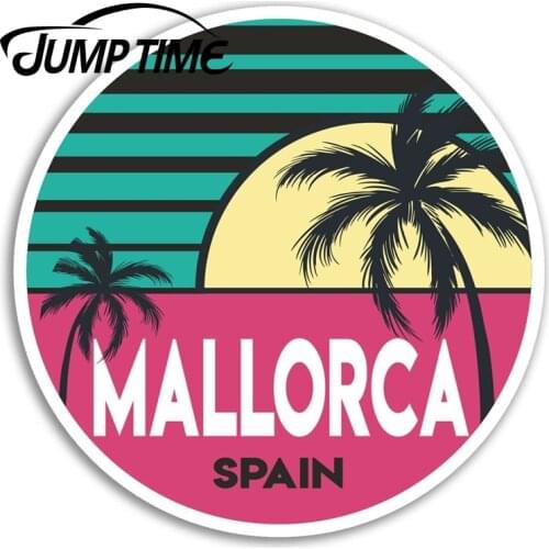 Jump Time for Mallorca Spain Vinyl Stickers Travel Sticker Laptop Luggage Decal Window Tank Waterproof Car Decoration