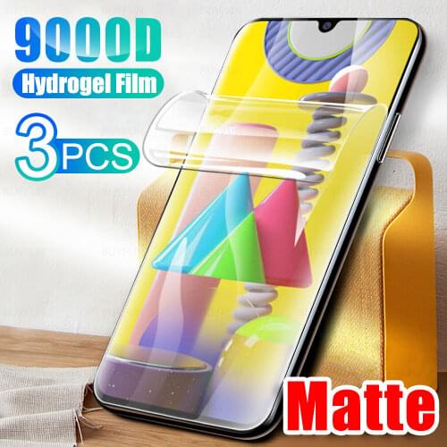 3PCS Matte Safety Hydrogel Film For Samsung Galaxy M31S M31 Frosted Protective Films Samsun Samung Glaxy M 31 31S Not Glass