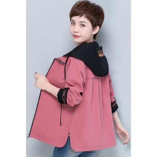 2021 New Autumn Women’s Jacket Long Sleeve Basic Coat Loose Windbreaker Female Jackets Casual Streetwear Outwear Plus Size 5XL