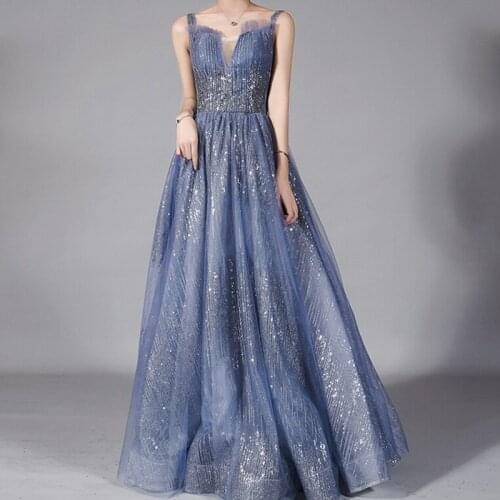 Eye Catching ball Gown Evening Dress Draped Long Off the Shining Beading Sequins Lace-up Back