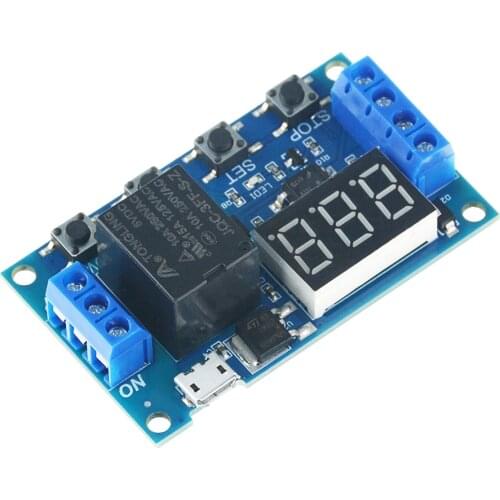 1PCS 6-30V Relay Module Time Delay Relay Module Trigger OFF/ON Switch Timing Cycle 999 Minutes Circuit Switch