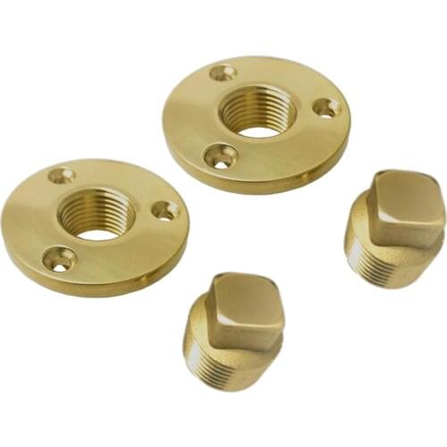 2x Garboard Drain & Plug Bronze Garboard Drain Plug For Boats - Fits 1" Hole