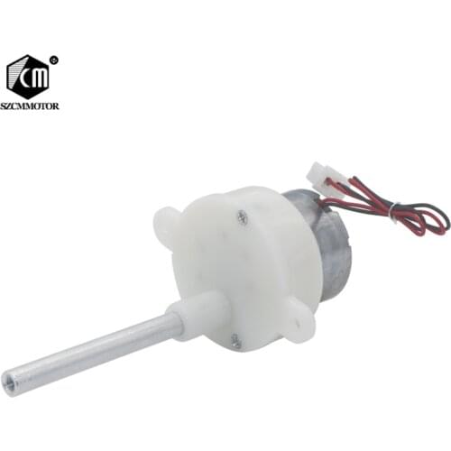 6v Micro Gear Motor Eccentric Long Shaft Low Speed 4RPM Geared Motor