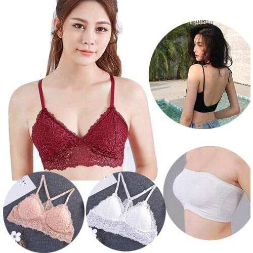 Women Bralette French Style Lace Bra Girls Triangle Cup Lingerie Deep V Wireless Underwear Female Seamless Bra Brassiere