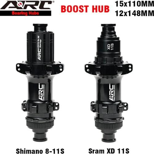 ARC Boost Hub Center Lock 6 Pawls 72 Clicks Disc Brake 4 Sealed Bearings Mountain Bike Hub Shmano 11 Speed / Sram XD 11 Speed