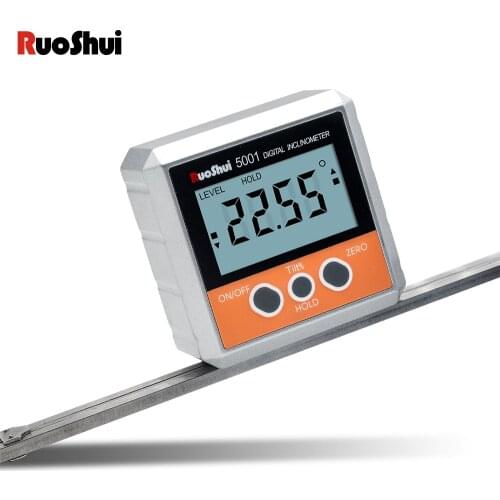 RuoShui 5001 Digital Inclinometer Mini Digital Protractor Hot Sale Digital Level Angle Finder Angle Measurement Box with Magnet
