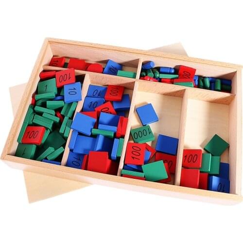 Kids baby Montessori Materials Educational Wooden Math Counting Early Learning Toy