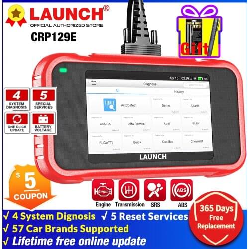 Launch X431 CRP129E Creader 129E obd2 Diagnostic Tool Code Reader OBDII diagnosis scanner with 5 Reset Functions CRP 123 129