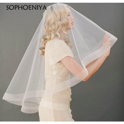 Elastic Net Bridal Veils New Arrival White/Ivory Bridal Headdress Elegant Pure Yarn Edge Wedding Dresses Accessories With Comb