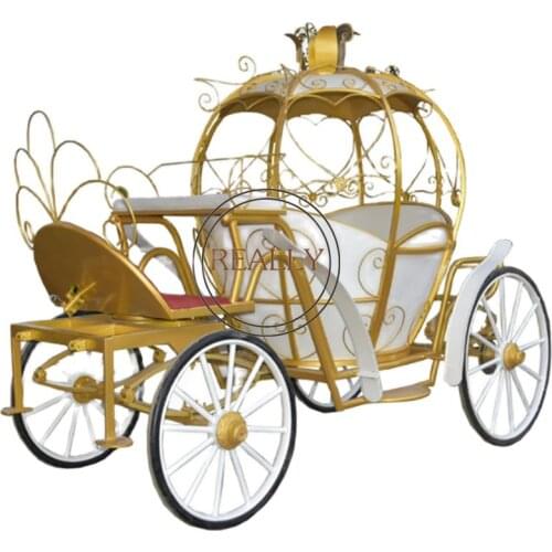 Customized Royal Electric Life Size Horse Carriage for Sale Pumpkin Mini Cinderella Horse Carriage Trailer Princess