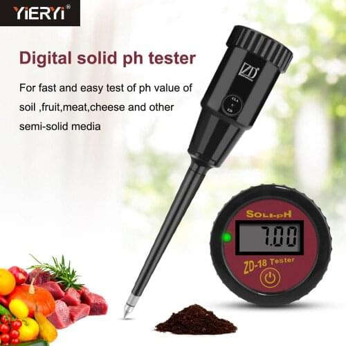 YIERYI New ZD-18 Handheld Soil Moisture Meter With pH Meter pH Range 3~8ph, Moisture Range 1~8 for Fruit Egg Meat