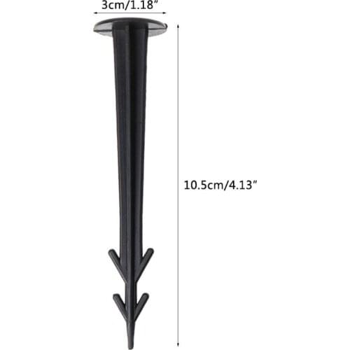 K5DC 100Pcs Plastic Garden Cover Cloth Securing Stakes Spikes Lawn Pins Pegs Sod Staples Anchoring Weed Fixing Landscape