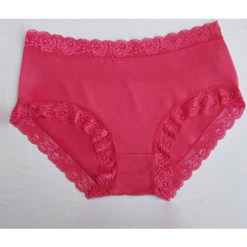 Womens underwear Model lace briefs pure color in the waist less lovely lace underwear female factory wholesale