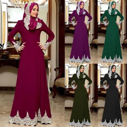 Muslim Women Abaya Vintage Long Dress Elegant Arab Jilbab Maxi Robe Middle East Malaysia Party Evening Slim Gown Islamic Ramadan