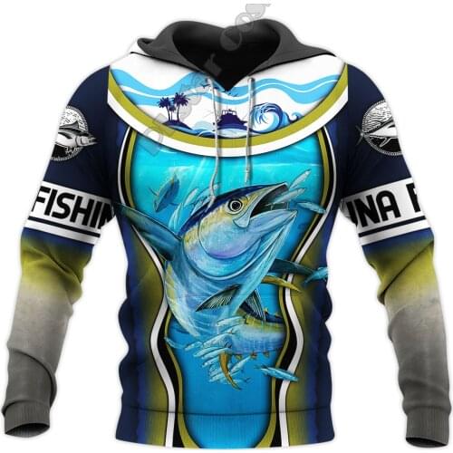 PLstar Cosmos Tuna MaHi Marlin NewFashion Fishing Fisher Animal Funny Tracksuit Pullover Harajuku 3DPrint Men/Women Hoodies T-19