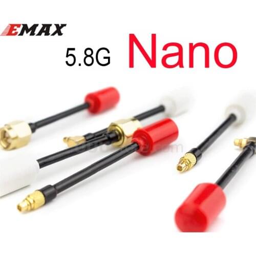 EMAX 5.8G FPV Nano Antenna RHCP LHCP 50mm SMA MMCX Angle MMCX for RC Plane FPV Racing Drone