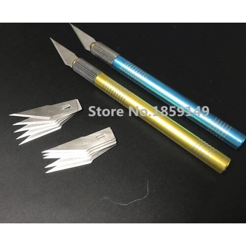 Brand new 2pcs+ 10 pcs BladesJewery Dental Lab Ceramic Sculpturing Knife Blade Spatula Porcelain Separator Plaster Caving Tool