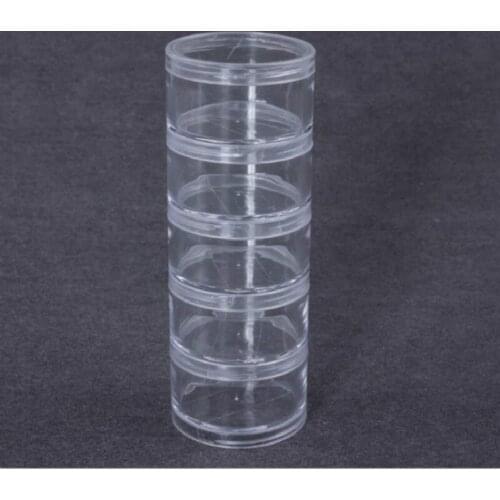 PS Plastic Transparent Store Content Box Electronic Components Jewelry Nail Art Tip Storage Organizer Boxes Case 5pcs/set