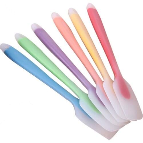 Baking Tools Spatula Translucent Mini Silicone Spatula Baking Scraper Cream Heat-Resistant Kitchen Utensils Smoother Decorator