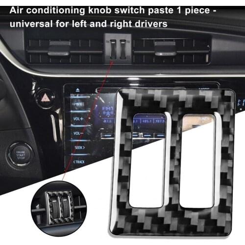 Durable Simple Black Center Air Vent Switch Interior Trim Anti-peel Panel Sticker Sturdy