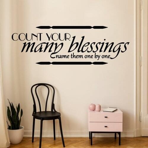 Drop Shipping blessings Environmental Protection Vinyl Stickers For Kitchen Restaurant Diy Pvc Home Decoration Accessories