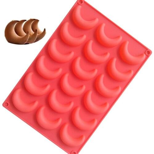 DIY 18 Hole 3D Moon Shaped Silicone Mold Cake Decorating Chocolate Fondant Baking Mould Home Cake Shop Bakeware Hot Sale