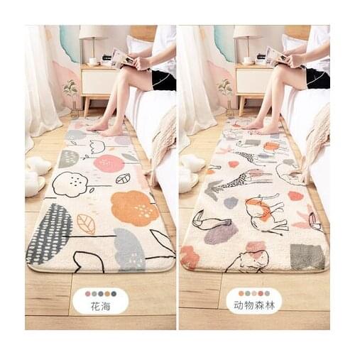 Nordic Bedroom Bedside Carpet Rectangular Soft Bathroom Mat