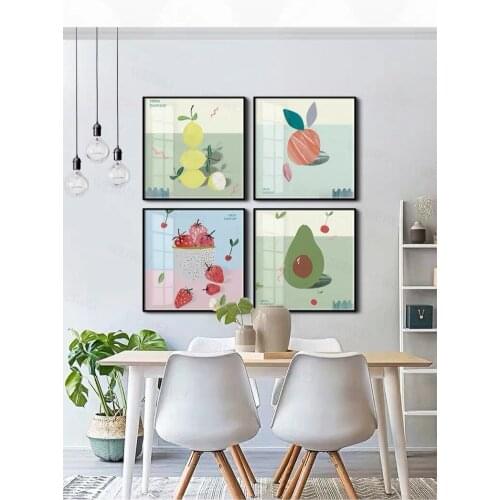 Modern Minimalist Kitchen Mural Nordic Ins Wall Art Decor Poster Canvas Painting Kitchen Dining Room Decoration