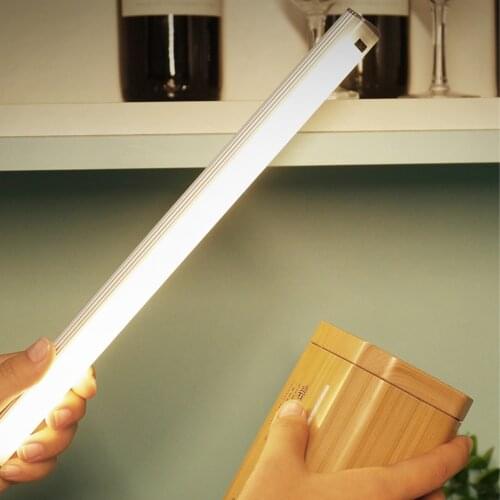 LED Under Cabinet Lights Hand Sweep Sensor Lamp 30 40 50cm Motion Sensor Light Wardrobe Closet For Bedroom Kitchen Light Home