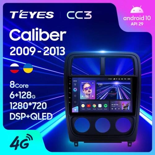 TEYES CC3 For Dodge Caliber PM 2009 - 2013 Car Radio Multimedia Video Player Navigation stereo GPS Android 10 No 2din 2 din dvd