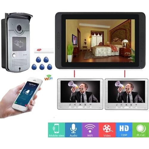 SmartYIBA WIFI Smart Video Door Phone Home Improvement Visual DoorBell+Home Intercom System IR RFID Metal Camera