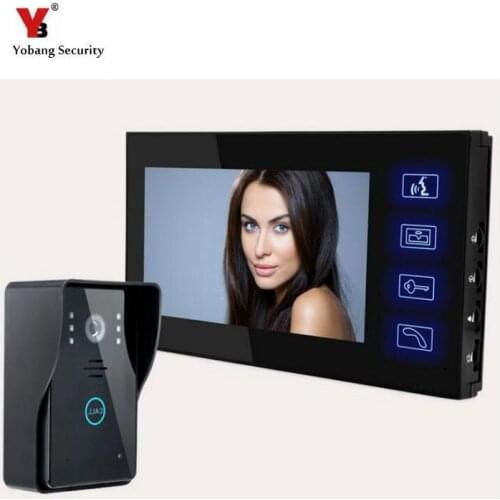 Yobang Security Freeship 7 Inch Intercom Station Night Vision Home House Security Door Bell Camera Doorbell Phone touch keypad