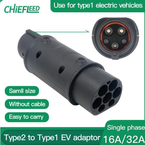 Type 2 to Type 1 EV Charger Male to Female IEC 62196 To SAE J1772 EV Charger Converter Adapter 16A 32A for EVSE Charging
