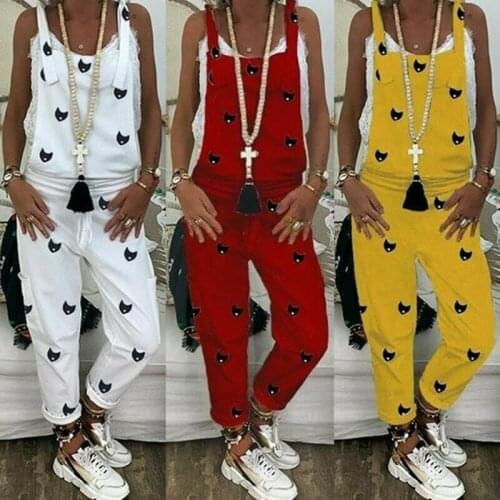 Women Jumpsuit Summer Casual Dungaree Pants Rompers Sleeveless Strap Playsuit