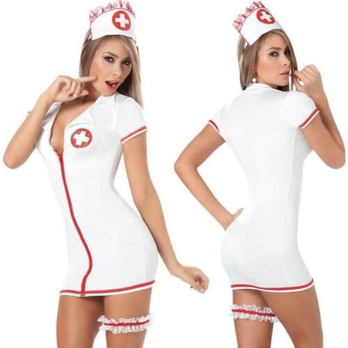 Womens Sexy Hot Nurse Uniform Cosplay Costume Sleepwear Underwear Dress