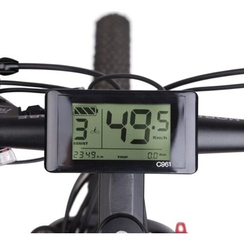 Bafang C961 LCD Display Speed Indicator E-bike Conversion Mid Crank Motor BBS01B BBS02B 36V 48V 750W Electric Bicycle Kits