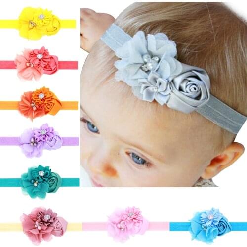 1 Piece MAYA STEPAN Children Girls Fashion Cute Hair Head Band Flower Rose Baby Newborn Hair Rope Headband Headwear Headwrap