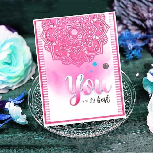 13.9x13.9cm Romantic flower Scrapbooking DIY Embossing Mothers Day paper dies cutting dies carbon steel cutter Metal die cards