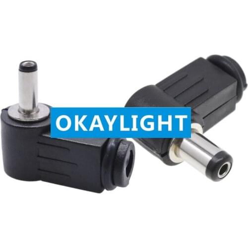 20PCS 12V 90 degree elbow DC power plug 5.5-2.1MM welding type 5.5-2.5mm 4.8-1.7MM 4.0-1.7MM 3.5-1.35MM 3.5-1.1MM 2.5-0.7MM