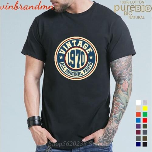 2020 Fashion Vintage 1970 All Original Parts Mens Tee Shirt 100%Cotton Short Sleeve Cool Outdoor T Shirt XS-3XL Camiseta Hombre