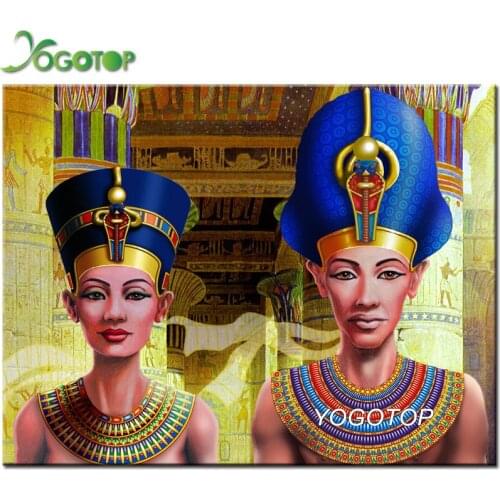 5D DIY Couple Diamond Embroidery,Egyptian Diamond Painting Cross Stitch EEgyptian women Art Full drill Mosaic decor YY2697
