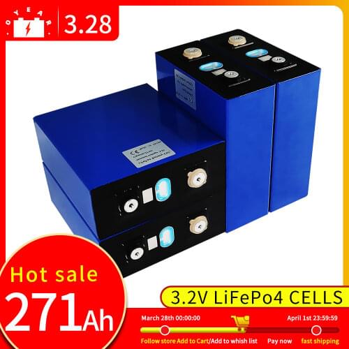 NEW 4-32PCS 3.2V 271Ah 280Ah lifepo4 Rechargeable Battery Pack Grade A Solar Energy Storage System EV RV Cell EU US TAX FREE