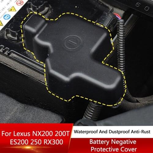 TAJIAN Car Engine Battery Anode Negative Electrode Pole Protective Cover Frame Trim Tray For Lexus NX200 200T ES250 RX300 200T