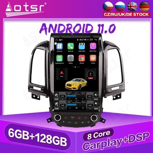 For Hyundai Santa Fe 2006+ Android Car Radio Car GPS Navigation Auto Stereo Multimedia Player Video Tape Recorder Carplay 4G LTE