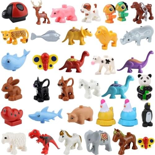 Big Size Animals Dinosaur Insects Cat Educational Toys Building Blocks Gifts Children Assemble Toy Compatible With Animal Model