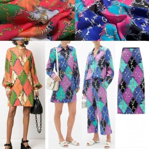G brand logo printed polyester fabric cloth shirt dress fabric ask customer service for clear pictures ultra-low wholesale price