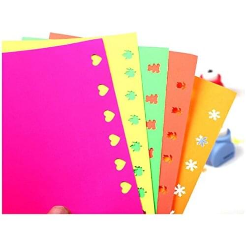 Colorful Self Adhesive Craft Punch Paper for Scrapbooking Engraving Kid Cut DIY Handmade for Festival Papers and Greeting Cards